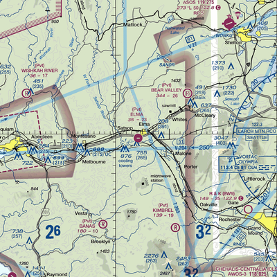 Elma Municipal Airport (1WA7) VFR Sectional  Gaming Mouse Pad