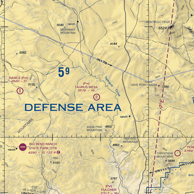 Taurus Mesa Airport (4TE4) VFR Sectional  Gaming Mouse Pad