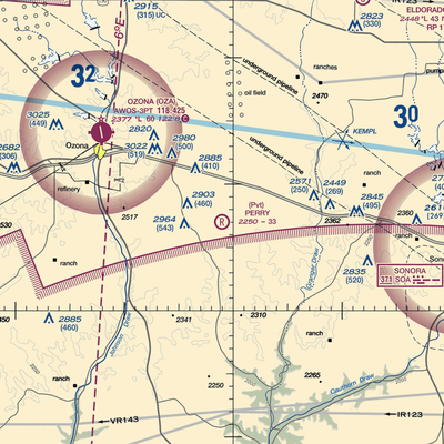 Perry Ranch Airport (4TA8) VFR Sectional  Gaming Mouse Pad