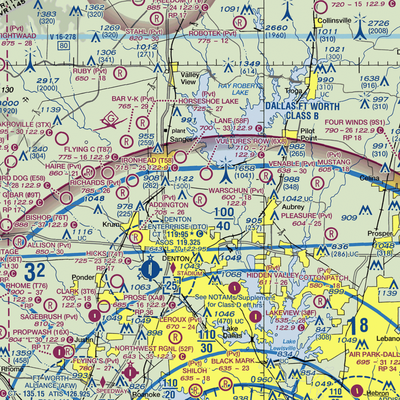 Warschun Ranch Airport (4TA1) VFR Sectional  Gaming Mouse Pad