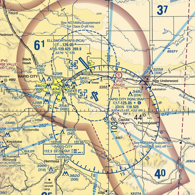 Dan's Airport (4SD4) VFR Sectional  Gaming Mouse Pad