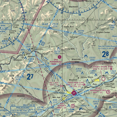 Ponderosa Airport (4PA5) VFR Sectional  Gaming Mouse Pad