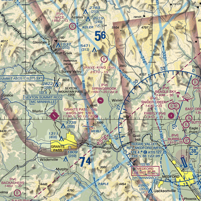 Springbrook Airport (4OR0) VFR Sectional  Gaming Mouse Pad