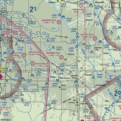 Newman Farm Airport (4OK5) VFR Sectional  Gaming Mouse Pad