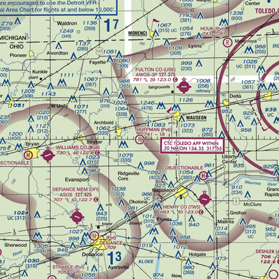 Huffman Farm Airport (4OH8) VFR Sectional  Gaming Mouse Pad