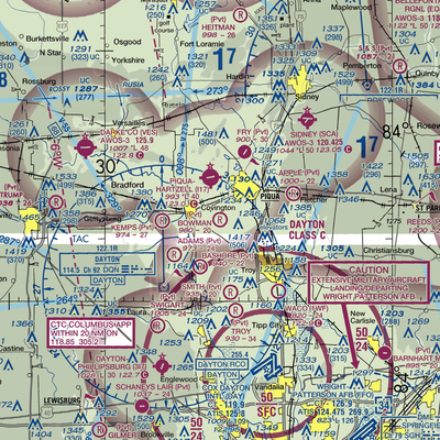 Bowman Airport (4OA8) VFR Sectional  Gaming Mouse Pad