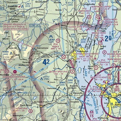 Mountain View Airpark (4NY0) VFR Sectional  Gaming Mouse Pad