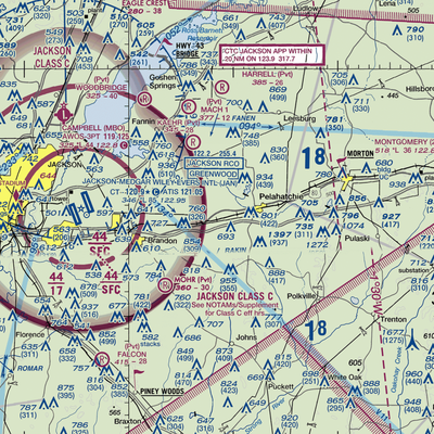 Payne Airport (4MS0) VFR Sectional  Gaming Mouse Pad