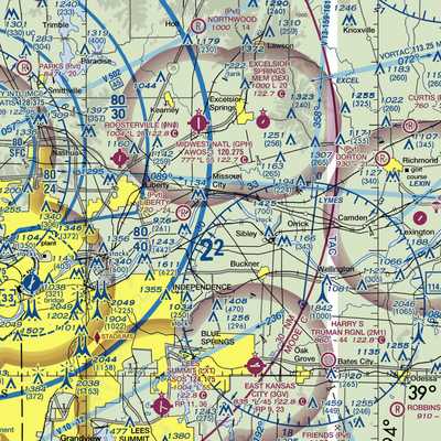 Martens Airport (4MO8) VFR Sectional  Gaming Mouse Pad