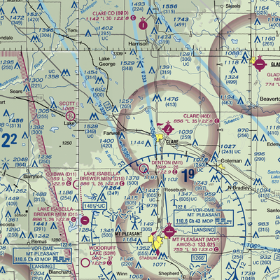 Witbeck Aerodrone Airport (4MI7) VFR Sectional  Gaming Mouse Pad