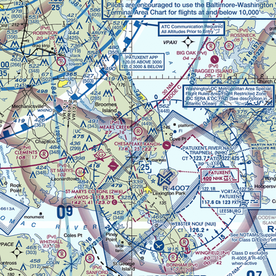 Mears Creek Airfield (4MD0) VFR Sectional  Gaming Mouse Pad