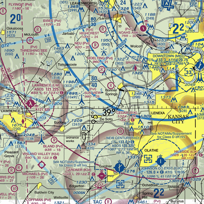 Ingels Aerodrome (4KS2) VFR Sectional  Gaming Mouse Pad