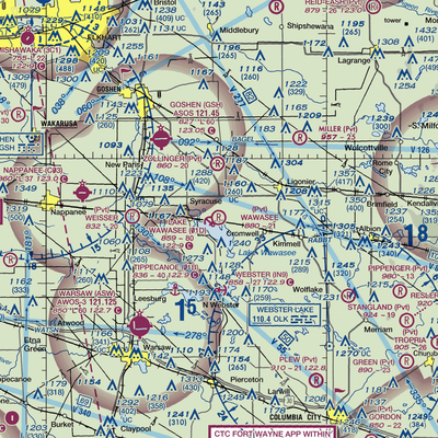 Wawasee Airport (4IN9) VFR Sectional  Gaming Mouse Pad