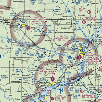 Mccoy Airport (4IA4) VFR Sectional  Gaming Mouse Pad