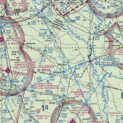 Millhaven Airport (4GE0) VFR Sectional  Gaming Mouse Pad