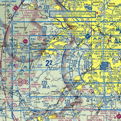 Chattahoochee Air Park (4GA6) VFR Sectional  Gaming Mouse Pad