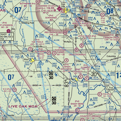 Flying 'F' Farms Airport (4FD2) VFR Sectional  Gaming Mouse Pad