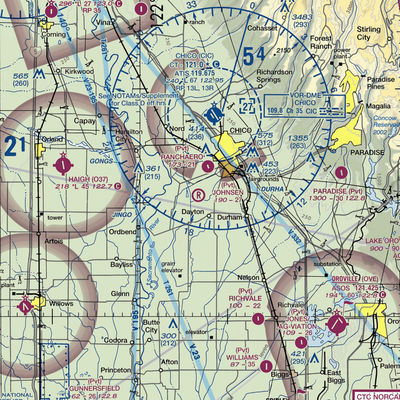 Johnsen Airport (4CA7) VFR Sectional  Gaming Mouse Pad