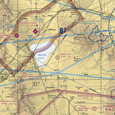 Leroy Airport (4AZ9) VFR Sectional  Gaming Mouse Pad