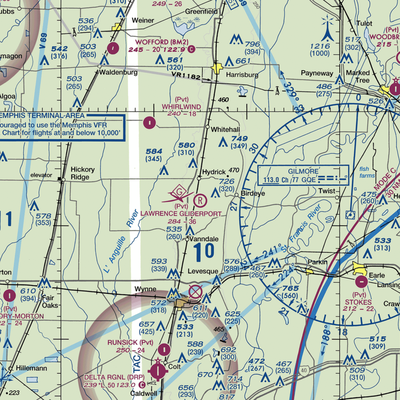 Lawrence Field (4AR5) VFR Sectional  Gaming Mouse Pad