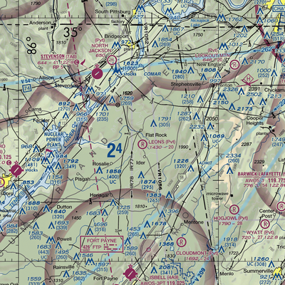 Leon's Landing Airport (4AL7) VFR Sectional  Gaming Mouse Pad