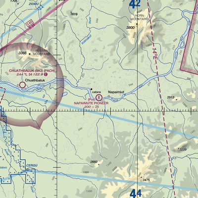 Napaimute Pioneer Airfield (4AK8) VFR Sectional  Gaming Mouse Pad