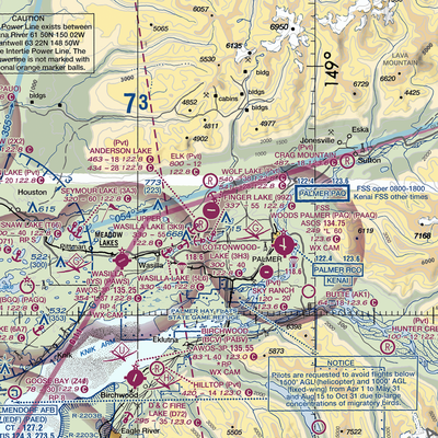 Niklason Lake Seaplane Base (4AK0) VFR Sectional  Gaming Mouse Pad