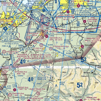 Cougar Mountain Airfield (49WA) VFR Sectional  Gaming Mouse Pad