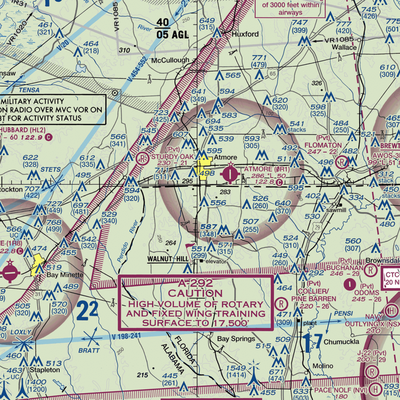 Mike's Ag Air Airport (49FL) VFR Sectional  Gaming Mouse Pad