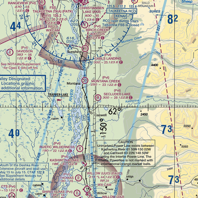 Secluded Lake Airport (49AK) VFR Sectional  Gaming Mouse Pad