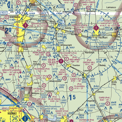 Tri-County Aerodrome (48TX) VFR Sectional  Gaming Mouse Pad