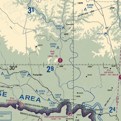 4M Ranch Airfield (48TE) VFR Sectional  Gaming Mouse Pad