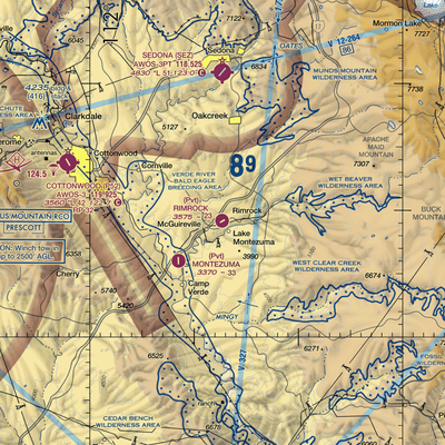 Rimrock Airport (48AZ) VFR Sectional  Gaming Mouse Pad