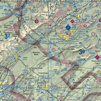 Homan Airport (47PA) VFR Sectional  Gaming Mouse Pad