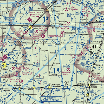 Godbee RLA Restricted Landing Area (47IL) VFR Sectional  Gaming Mouse Pad