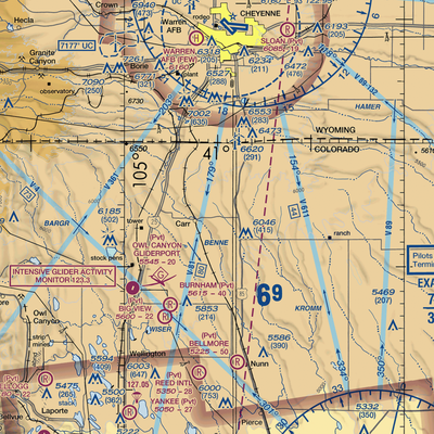 Mile Hi Airport (47CO) VFR Sectional  Gaming Mouse Pad