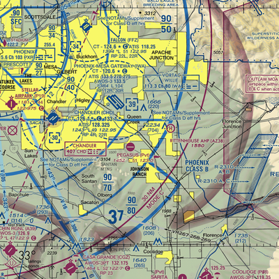 Ray Schnepf Ranch Airport (47AZ) VFR Sectional  Gaming Mouse Pad