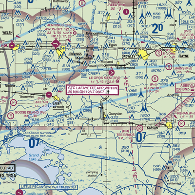 Venissat Airstrip (46LS) VFR Sectional  Gaming Mouse Pad