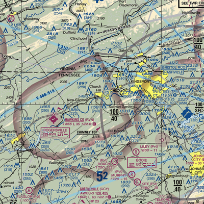 Darnell's Landings Airport (45TN) VFR Sectional  Gaming Mouse Pad