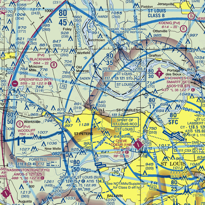 Waldmeister Farm Airport (45MO) VFR Sectional  Gaming Mouse Pad