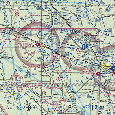 Moss Meadows Airport (45FL) VFR Sectional  Gaming Mouse Pad