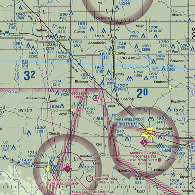 Stoiber Airport (44WI) VFR Sectional  Gaming Mouse Pad