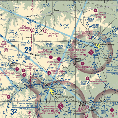 White Oak Airport (44TX) VFR Sectional  Gaming Mouse Pad