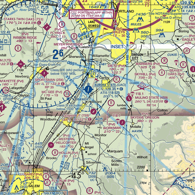 Compton Airport (44OR) VFR Sectional  Gaming Mouse Pad