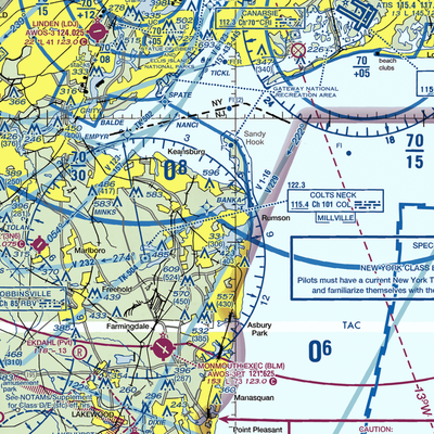 Highlands Seaplane Base (44NJ) VFR Sectional  Gaming Mouse Pad