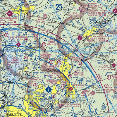 Broadway Airfield (44NC) VFR Sectional  Gaming Mouse Pad