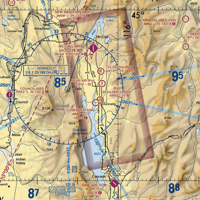 Boulder Creek Airstrip (44ID) VFR Sectional  Gaming Mouse Pad