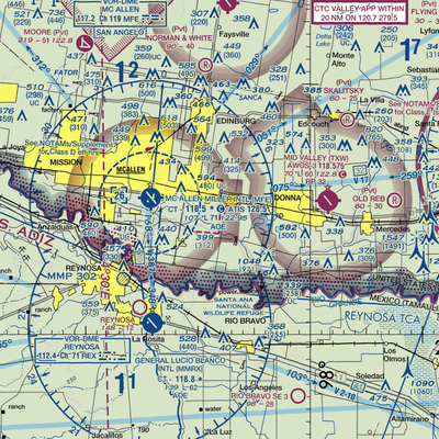 Mid-Valley Dusters Inc Airport (43TX) VFR Sectional  Gaming Mouse Pad