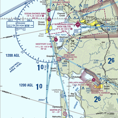 Grayland Intergalactic Airport (43IG) VFR Sectional  Gaming Mouse Pad