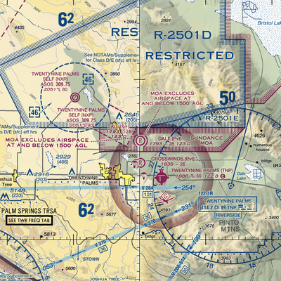 Dick Dale Skyranch Airport (43CL) VFR Sectional  Gaming Mouse Pad